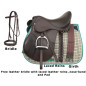 Brown Leather English Horse Saddle Tack Package 18