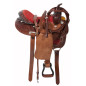 Western Horse 16 Red Seat Rough Out Barrel Racing Saddle