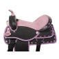 Kids Pink Synthetic Western Pony Saddle Package 12