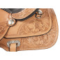 Premium Leather Kid Western Trail QH Horse Saddle 14