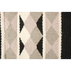 Black White Grey Premium Wool Fleece Western Saddle Pad