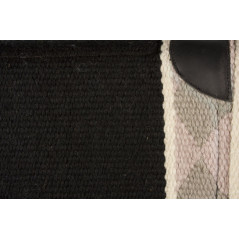 Black White Grey Premium Wool Fleece Western Saddle Pad