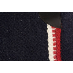 Black White Red & Blue Quality NZ Wool Western Horse Saddle Pad