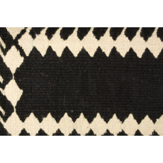 Black and White Heavy Duty NZ Wool Western Horse Saddle Pad