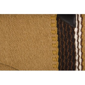 Tan with Black & Brown Heavy Duty Wool Western Horse Saddle Pad