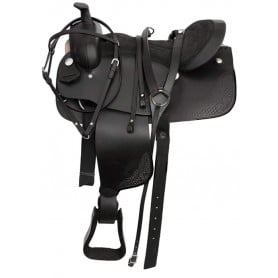 Western Pleasure Trail Horse Leather Saddle 15 18