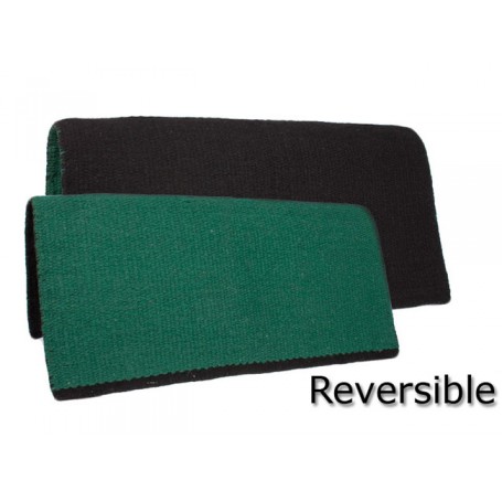 Reversible New Zealand Wool Black and Green Show Saddle Blanket