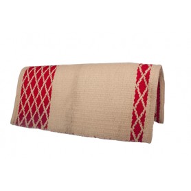 Red/Tan Reversible Premium Wool Show Saddle Blanket