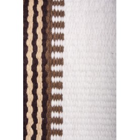 White W Brown Premium Wool Show Saddle Blanket