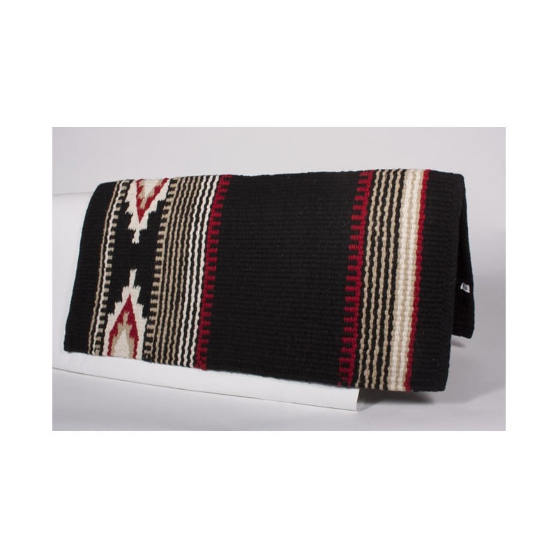 Black/Red Design New Zealand Wool Show Saddle Blanket