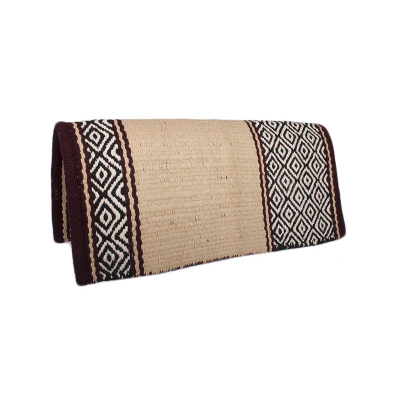 Brown/Sand Show Saddle Blanket Premium Wool