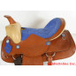 New Unique Trail Blue Seat Saddle With Tack