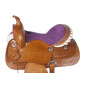 Western Crystal Purple Horse Barrel Trail Saddle 14