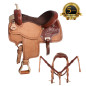Premium Brown Western Pleasure Trail Horse Saddle 17