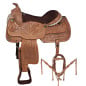 New Sale Natural Hand Carved Western Horse Saddle 17