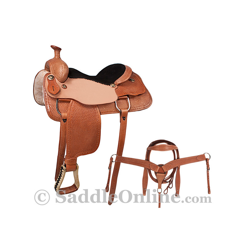 Western Trail Ranch Work Horse Leather Saddle Tack 17