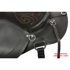 Black Western Leather Mule Saddle Mule Tack 15 18