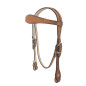 New Western Tooled Leather Texas Star Headstall Set