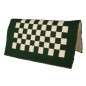 Green And White Checkered Reversible Show Blanket
