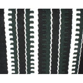 Dark Green With Black And White Stripe Pattern Show Blanket