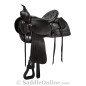 Comfortable Black Old Time Trail Rider Horse Saddle Tack