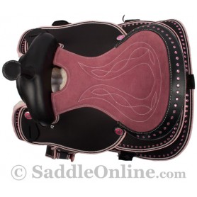 Hot Pink Western Barrel Trail Horse Saddle 17