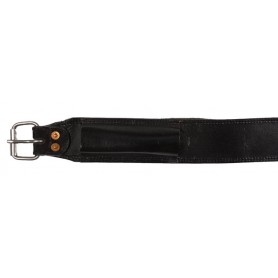 Premium Smooth Black Leather Rear Back Cinch Strap