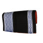 Red Black & Blue Reversible Design Premium Wool Saddle Blanket