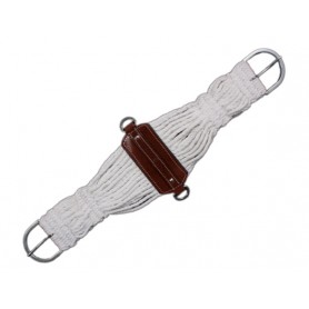 Rope Brown Leather Horse Cinch Girth Stainless Steel 36
