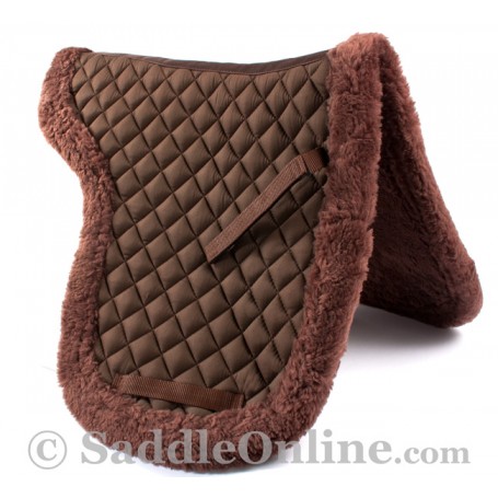 Premium Brown All Purpose Shaped English Fleece Horse Saddle Pad