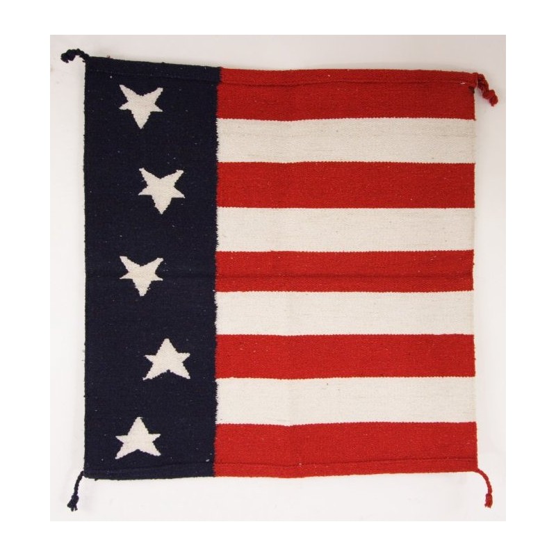 NEW WESTERN USA FLAG COTTON/ACRYLIC BLANKET