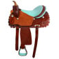 Turquoise Ostrich Western Barrel Racing Horse Saddle 15 16