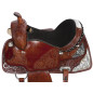 Dark Brown Silver Show Western Horse Saddle 15 16