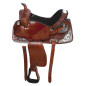 Dark Brown Silver Show Western Horse Saddle 15 16