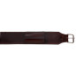 Dark Brown Thick Leather Rear Flank Back Cinch