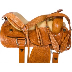 Hand Carved Reining Reiner Pleasure Trail Horse Saddle Tack