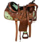 Turquoise Star Barrel Saddle Western Leather Horse 15 16
