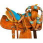 Turquoise Crystal Pony Youth Kids Western Saddle Tack 10 13