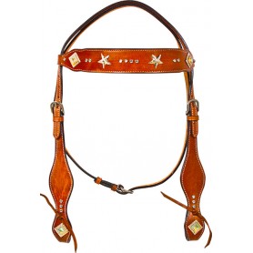 9764 STAR HEADSTALL BREAST COLLAR WESTERN BRIDLE REINS HORSE TACK SET