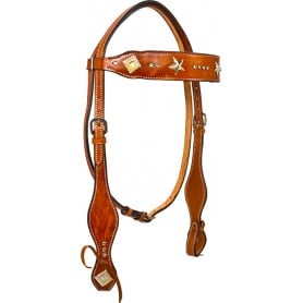 9764 STAR HEADSTALL BREAST COLLAR WESTERN BRIDLE REINS HORSE TACK SET
