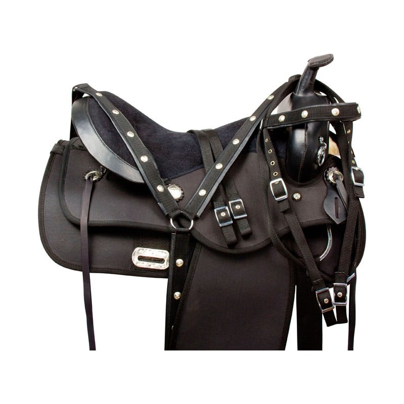 Western Synthetic Trail Endurance Horse Saddle Tack 16 18