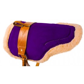 9831 Purple Bareback Saddle Pad With Leather Stirrups Girth