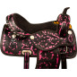 Black Pink Barrel Racing Trail Western Horse Saddle 14