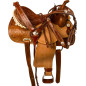 Brown Studded Barrel Racing Western Horse Saddle Tack 14