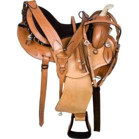 9557 Round Skirt Barrel Racing Western Horse Saddle Tack 14 16