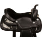Black Crystal Synthetic Leather Western Horse Saddle 16