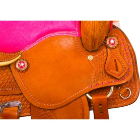 9875 Cute Pink Pony Girl Youth Kids Show Saddle Tack 10 13