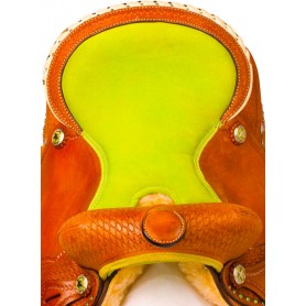 9877 Lime Green Toddler Youth Kids Trail Pony Saddle Tack 10 13