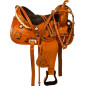 Black Crystal Barrel Racing Western Horse Saddle Tack 14 16
