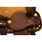 Brown Gold Synthetic Youth Kids Pony Saddle Tack 10